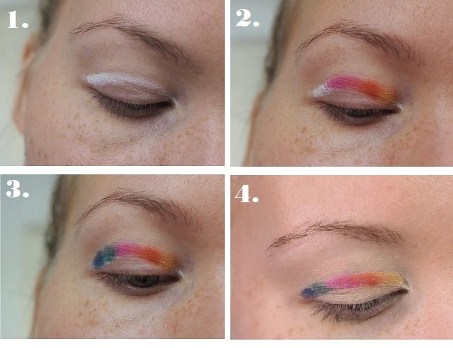 rainbow eye tutorial