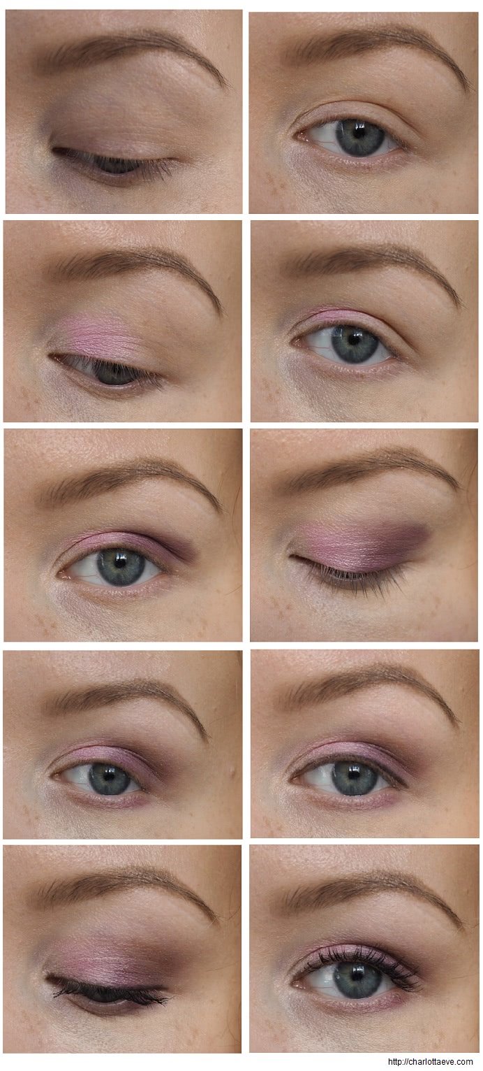 Easy eyeshadow tutorial: light pink - Charlotta