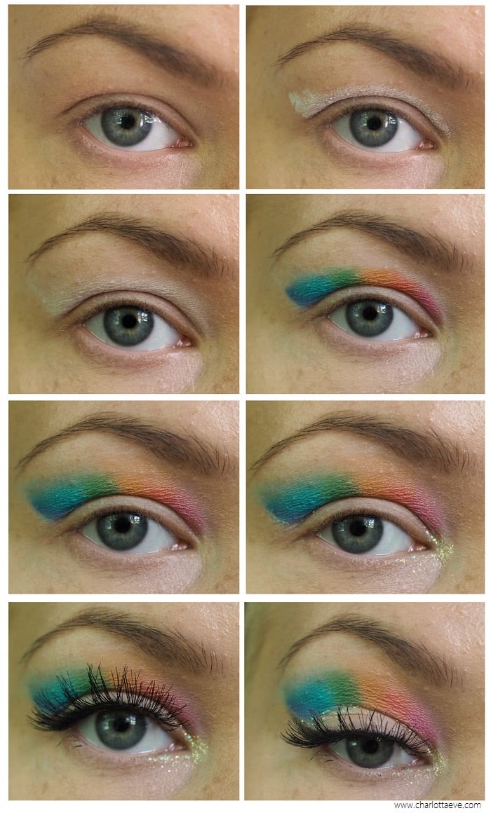 raimbow cut crease for deep set hooded eyes