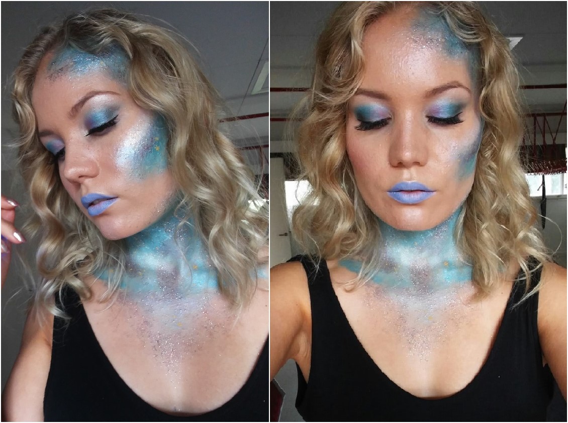 galaxy makeup glitter