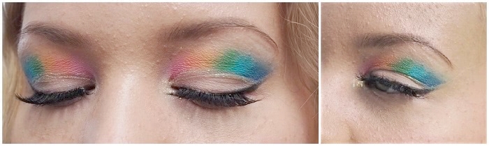 rainbow cut crease hooded eyes tutorial