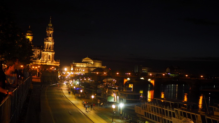 dresden germany by night