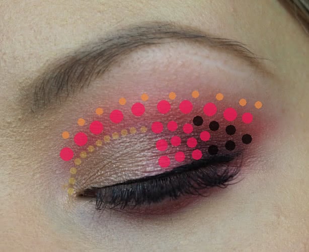 half cut crease colour placement