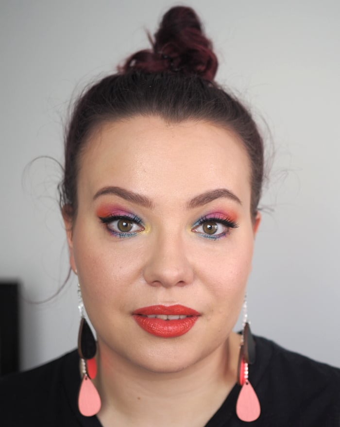 colorful festival makeup