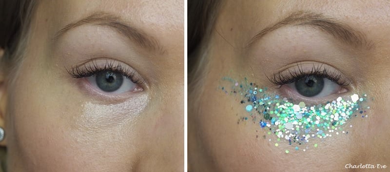 glitter under eyes