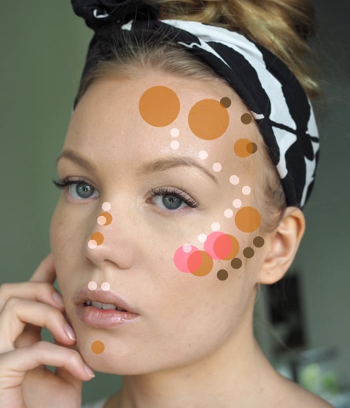 where to apply contour bronzer blush and highlight