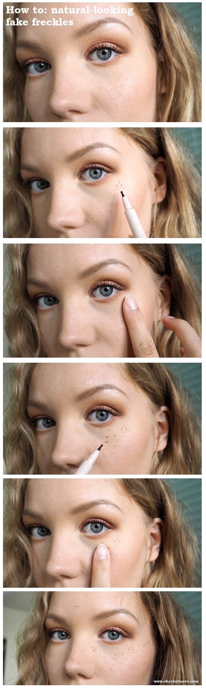 fake freckles tutorial