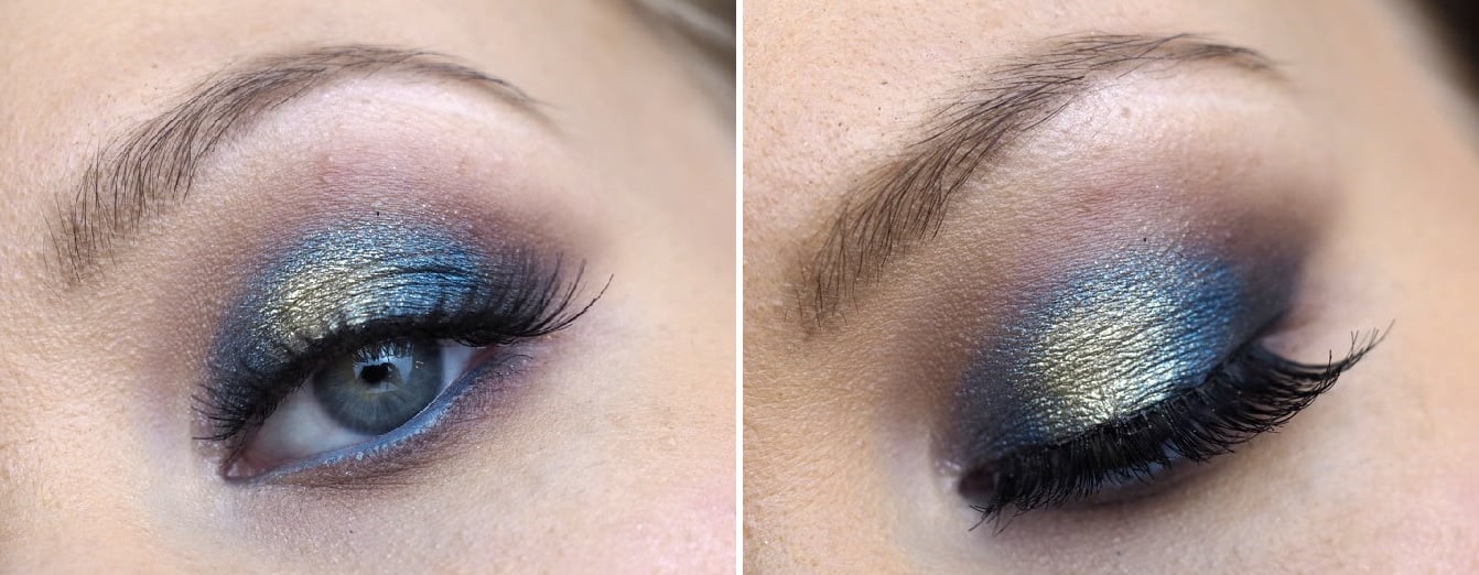 blue gold eye makeup