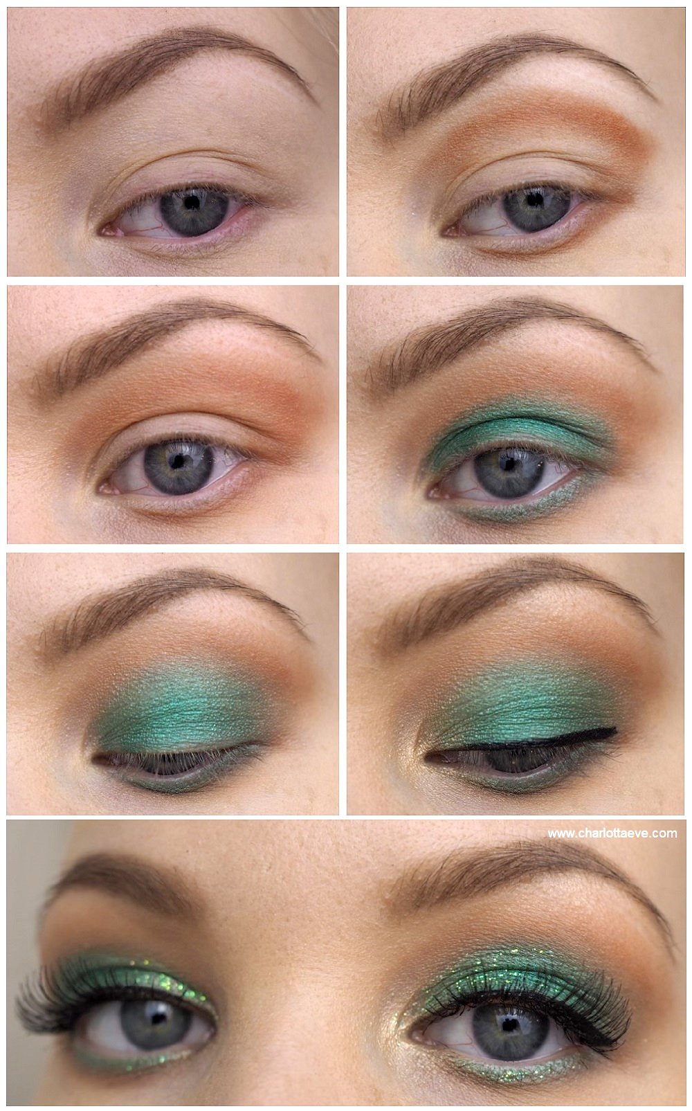 Green Gold Makeup Tutorial Festive