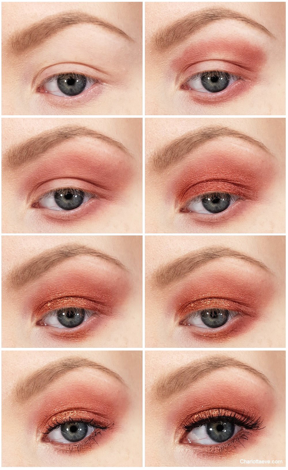 cranberry red and gold eyeshadow tutorial