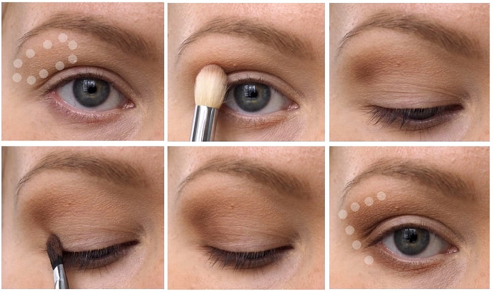 basic eyeshadow shape for deep set and hooded eyes