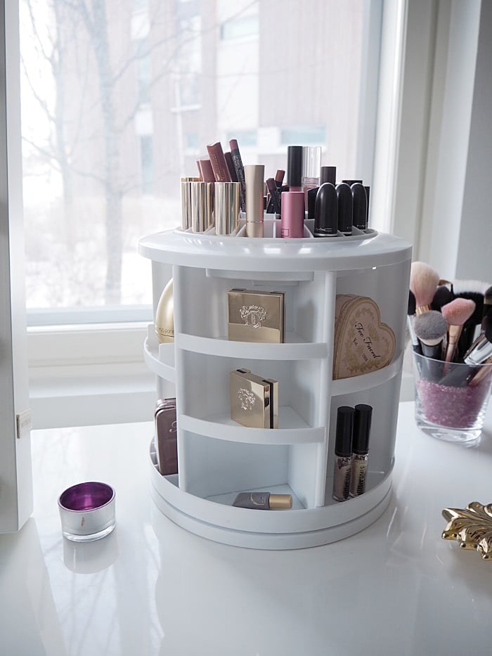 rotating makeup organizer