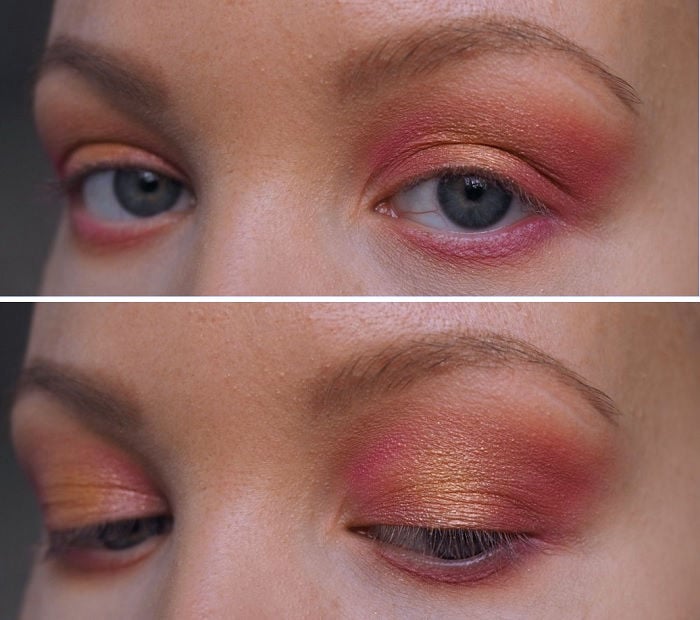 pink yellow orange sunset eyes makeup tutorial