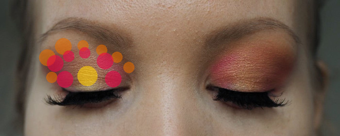 pink yellow orange sunset eyes makeup tutorial