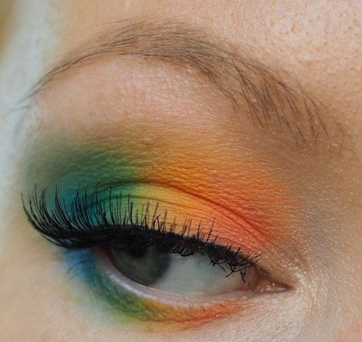 rainbow colored eyeshadow