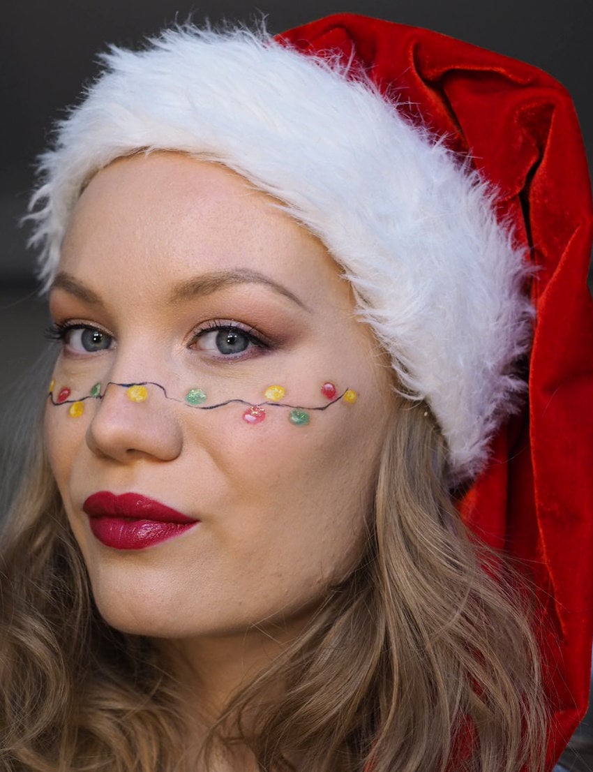 Christmas lights makeup Charlotta Eve