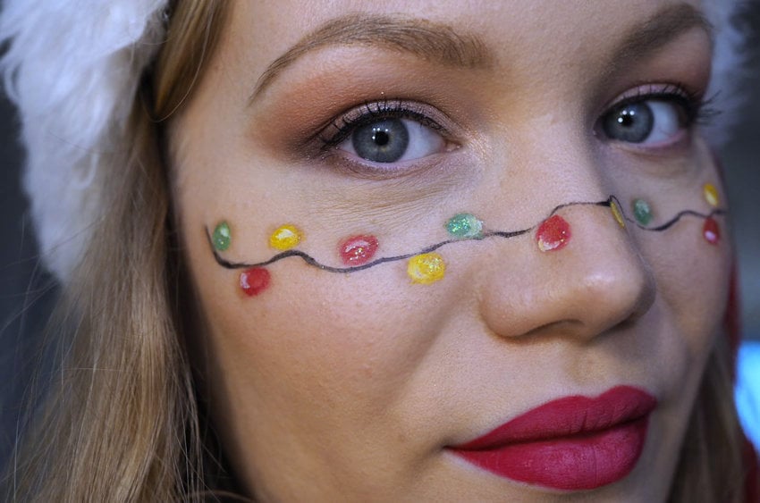 Christmas lights makeup Charlotta Eve