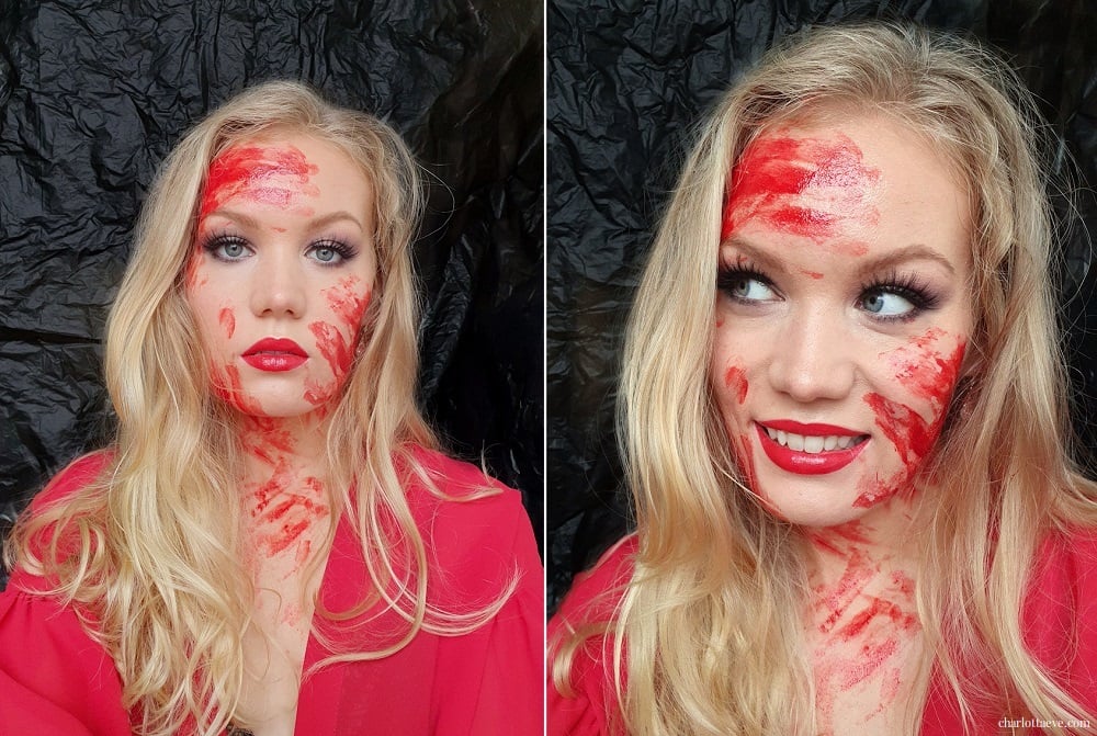 Easy bloody Halloween makeup tutorial - Charlotta