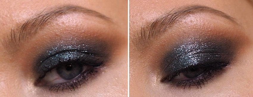 BLACK Sparkly Smokey Eye Makeup Tutorial 