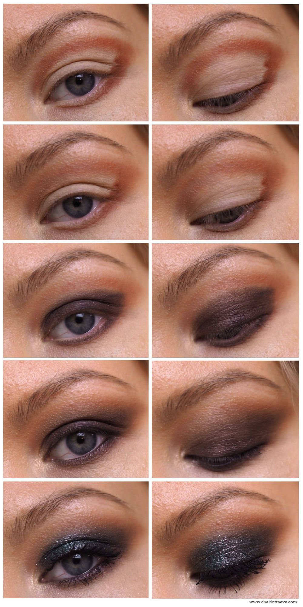 Sparkly Smokey Eye Tutorial With Step