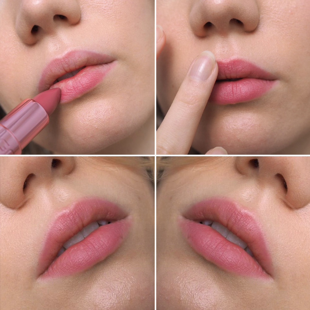 blushed lips gosh romance lipstick